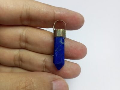 Natural Lapis Lazuli Copper Pendant Afghanistan Origin Blue Lapis Stone Copper Frame Pendant