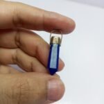 Blue Lapis Statement Pendant Rustic Copper Setting - Image 2