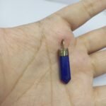 Blue Lapis Statement Pendant Rustic Copper Setting - Image 6