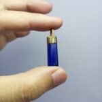 Blue Lapis Statement Pendant Rustic Copper Setting - Image 9