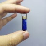 Blue Lapis Statement Pendant Rustic Copper Setting - Image 10