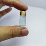 Natural Aquamarine Crystal Pendant Handmade Copper Antique Style - Image 4