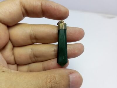 Natural Serpentine Copper Pendant Pakistan Origin Serpentine Green Stone Antique Necklace