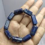 Natural Lapis Lazuli Bracelet 179ct Pyrite White Inclusion Afghanistan - Image 7