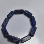 Natural Lapis Lazuli Bracelet 179ct Pyrite White Inclusion Afghanistan - Image 5