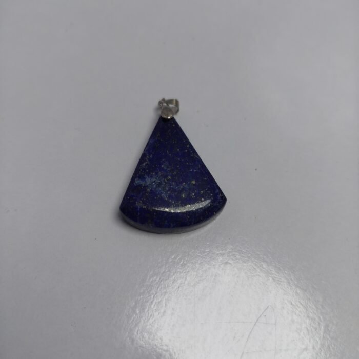 Natural Lapis Lazuli Fan Pendant 55ct Pyrite Afghanistan Stainless Hook - Image 7