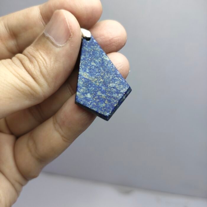 Natural Lapis Lazuli Kite Pendant 30.60ct Pyrite Afghanistan Polished - Image 8