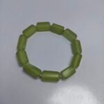 Natural Serpentine Bracelet 163ct Lemon Green Faceted Beads Unisex - Image 4