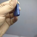 Natural Lapis Lazuli Fan Pendant 55ct Pyrite Afghanistan Stainless Hook - Image 9