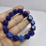 Natural Lapis Lazuli Bracelet 202ct Pyrite Beads Afghanistan Handmade - Image 6
