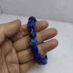 Natural Lapis Lazuli Bracelet 202ct Pyrite Beads Afghanistan Handmade - Image 4