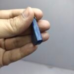 Natural Lapis Lazuli Fan Pendant 55ct Pyrite Afghanistan Stainless Hook - Image 3