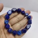 Natural Lapis Lazuli Bracelet 202ct Pyrite Beads Afghanistan Handmade - Image 3