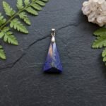 Natural Lapis Lazuli Triangle Pendant 20.70ct Pyrite Afghanistan Faceted - Image 2