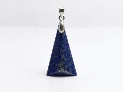 Natural Lapis Lazuli Triangle Pendant 20.70ct Pyrite Afghanistan