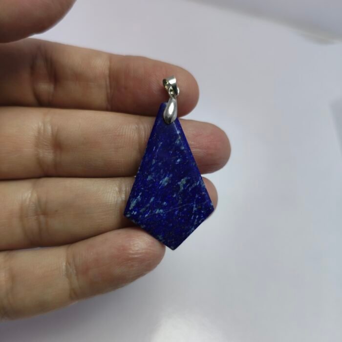 Natural Lapis Lazuli Kite Pendant 30.60ct Pyrite Afghanistan Polished - Image 5