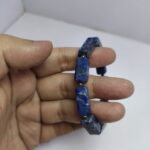 Natural Lapis Lazuli Bracelet 179ct Pyrite White Inclusion Afghanistan - Image 4