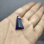 Natural Lapis Lazuli Triangle Pendant 20.70ct Pyrite Afghanistan Faceted - Image 10