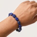 Natural Lapis Lazuli Bracelet 147ct Faceted Beads Afghanistan
