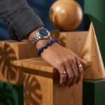 Natural Lapis Lazuli Bracelet 147ct Faceted Beads Afghanistan Pyrite - Image 4