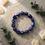 Natural Lapis Lazuli Bracelet 147ct Faceted Beads Afghanistan Pyrite - Image 2